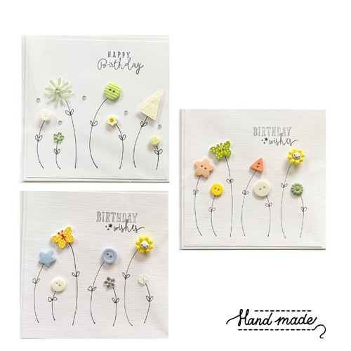 Hand made birthday button cards to go with Tree Gifts
