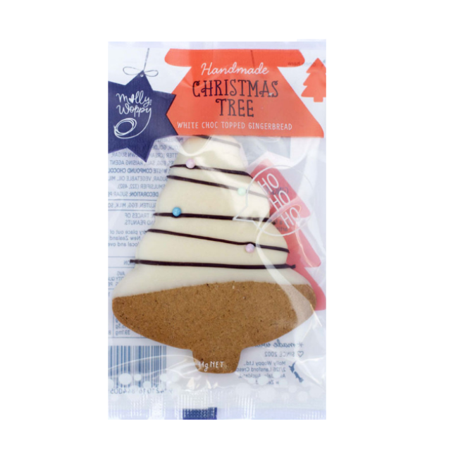 White Choc Gingerbread Tree Lge - Tree Gifts NZ