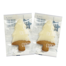 Pair White Choc Xmas Tree Cookies
