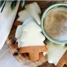 Pair White Choc Xmas Tree Cookies