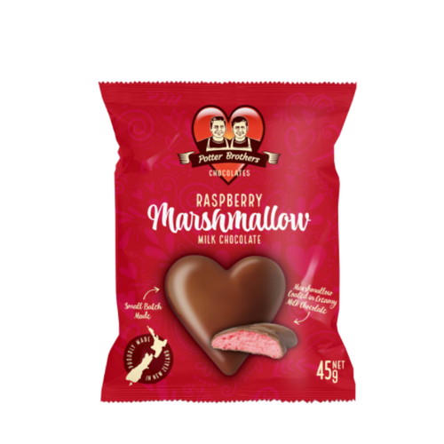 Marshmallow Raspberry Heart