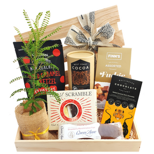 NZ Treats Gift Box with sweet Kiwi-made snacks – gourmet food gift box NZ for birthdays, thank you, and special occasions