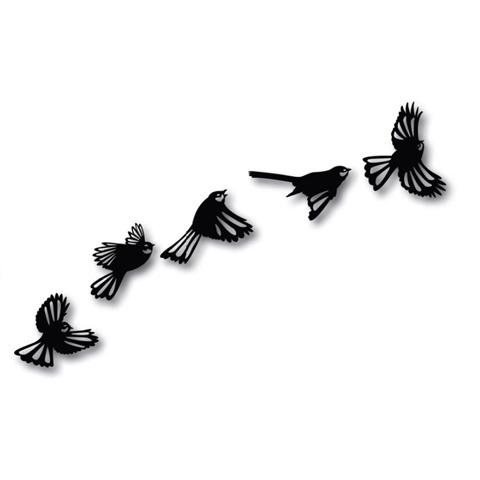 Garden Art - Fantails Flying - Tree Gifts NZ and Crystal Ashley NZ
