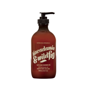 Matakana Botanicals Macadamia and Fig Bath and Shower Gel Pump. Made in NZ.